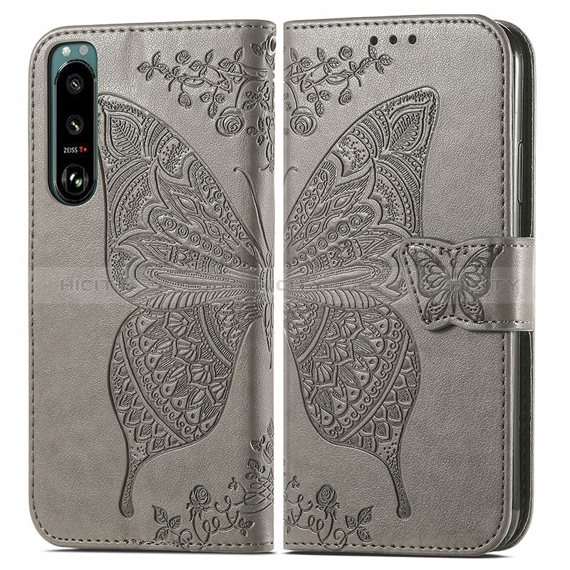 Coque Portefeuille Papillon Livre Cuir Etui Clapet pour Sony Xperia 5 IV Plus