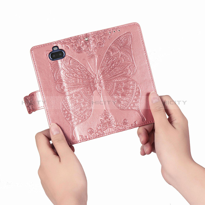 Coque Portefeuille Papillon Livre Cuir Etui Clapet pour Sony Xperia 8 Lite Plus