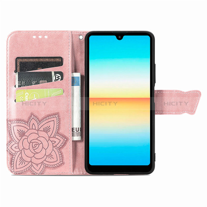 Coque Portefeuille Papillon Livre Cuir Etui Clapet pour Sony Xperia Ace III SO-53C Plus