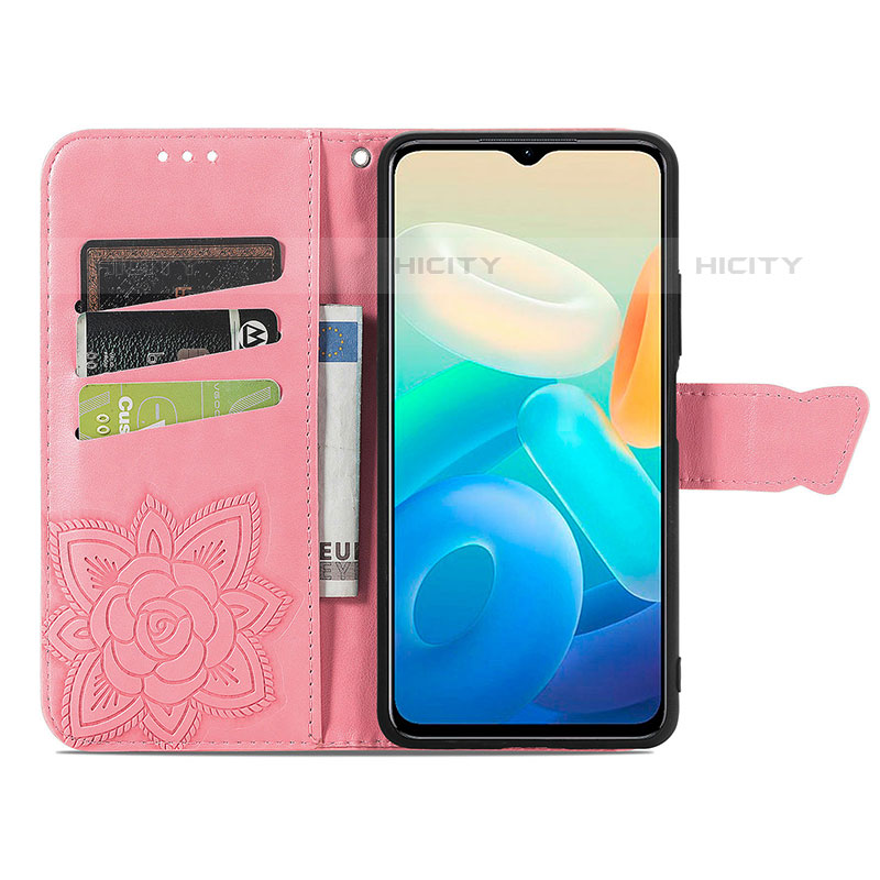 Coque Portefeuille Papillon Livre Cuir Etui Clapet pour Vivo iQOO Z6 Lite 5G Plus