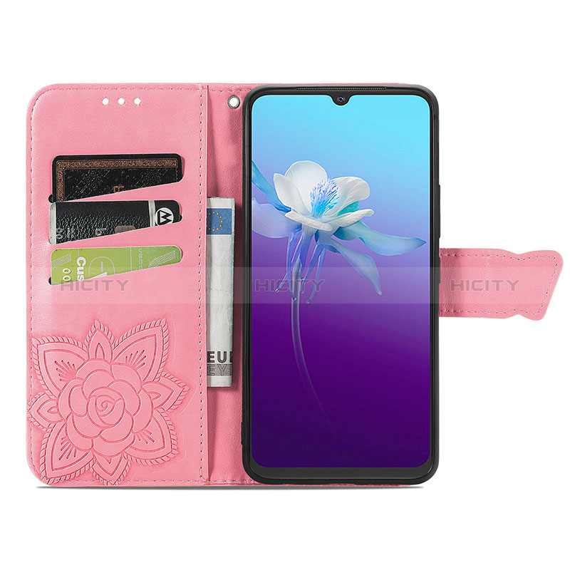 Coque Portefeuille Papillon Livre Cuir Etui Clapet pour Vivo V20 Plus