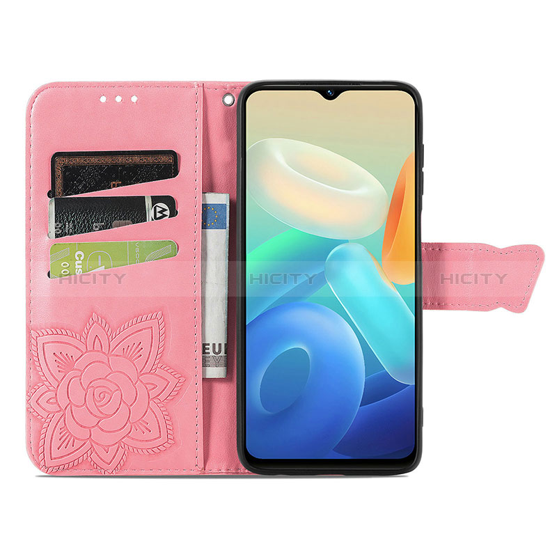 Coque Portefeuille Papillon Livre Cuir Etui Clapet pour Vivo Y30 5G Plus