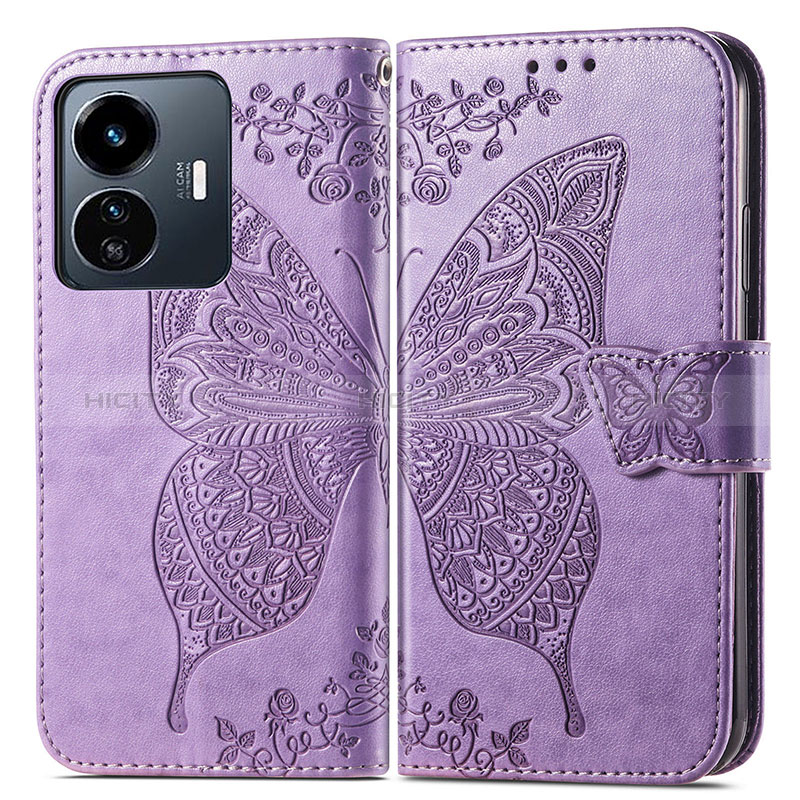 Coque Portefeuille Papillon Livre Cuir Etui Clapet pour Vivo Y77 5G Plus