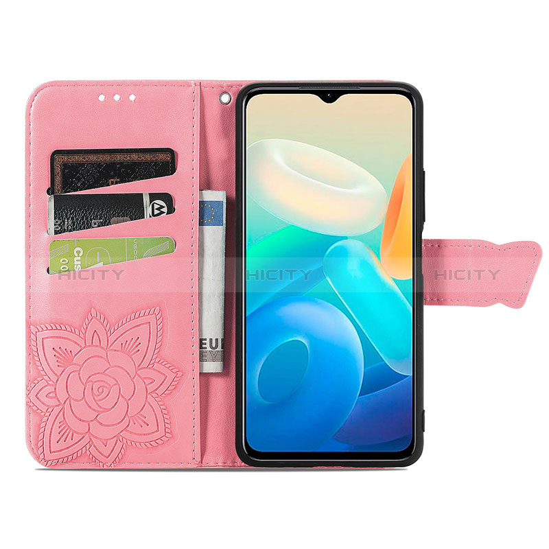 Coque Portefeuille Papillon Livre Cuir Etui Clapet pour Vivo Y77e 5G Plus