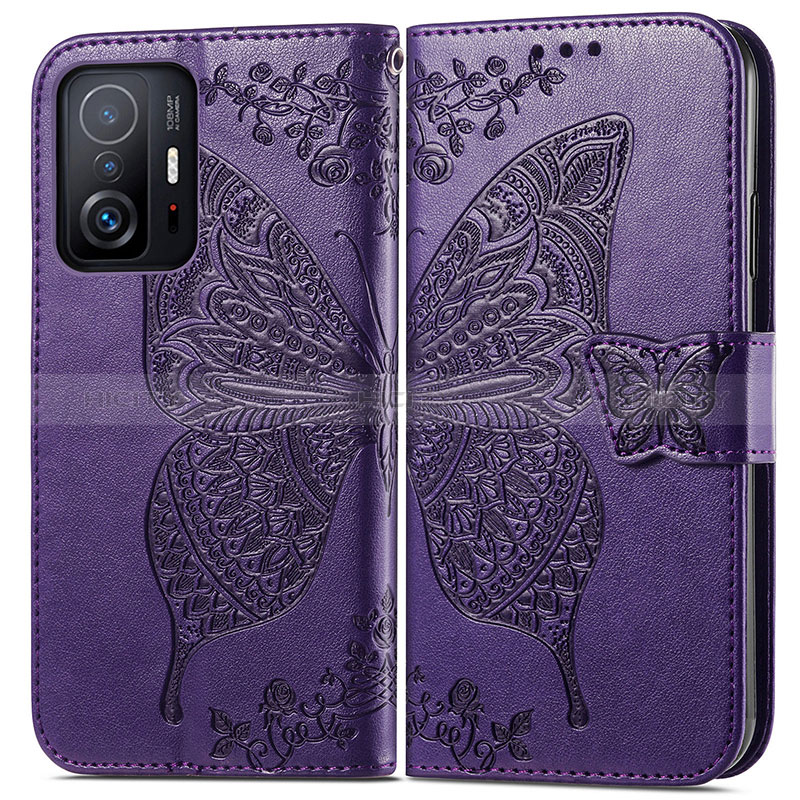 Coque Portefeuille Papillon Livre Cuir Etui Clapet pour Xiaomi Mi 11T Pro 5G Plus