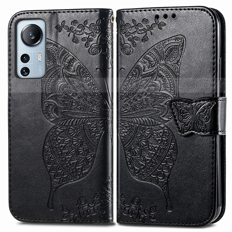 Coque Portefeuille Papillon Livre Cuir Etui Clapet pour Xiaomi Mi 12S 5G Plus