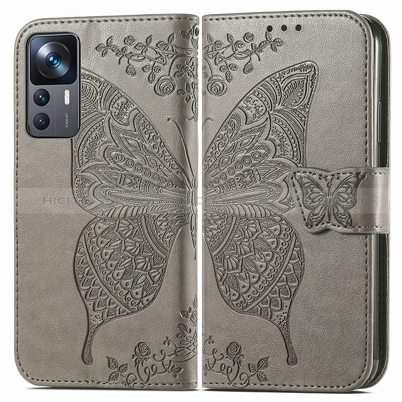 Coque Portefeuille Papillon Livre Cuir Etui Clapet pour Xiaomi Mi 12T Pro 5G Plus