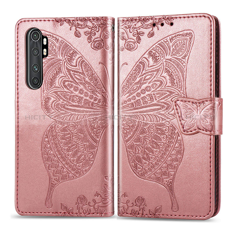 Coque Portefeuille Papillon Livre Cuir Etui Clapet pour Xiaomi Mi Note 10 Lite Plus