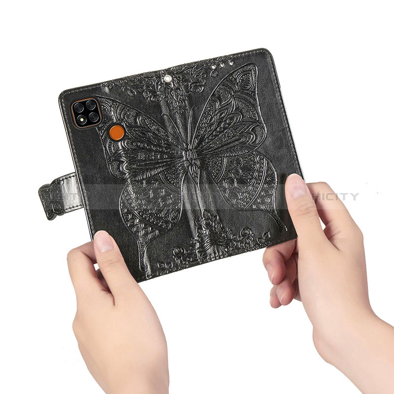 Coque Portefeuille Papillon Livre Cuir Etui Clapet pour Xiaomi POCO C31 Plus