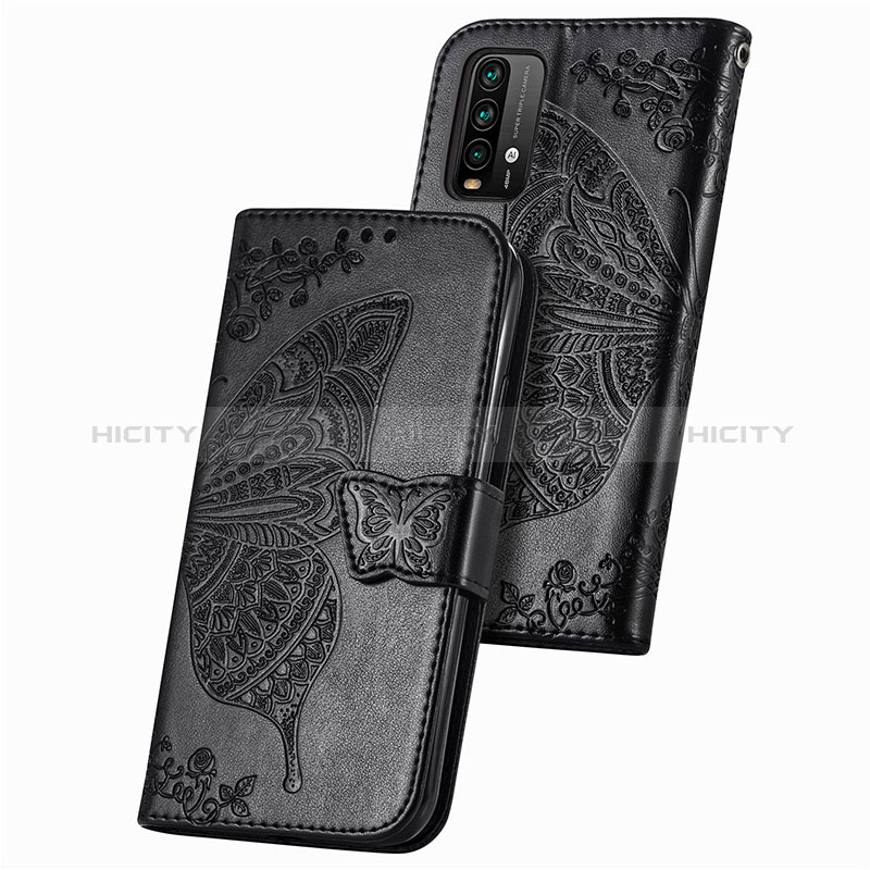 Coque Portefeuille Papillon Livre Cuir Etui Clapet pour Xiaomi Redmi 9 Power Plus