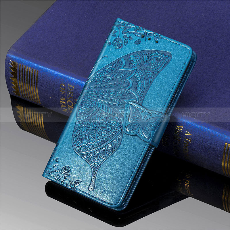 Coque Portefeuille Papillon Livre Cuir Etui Clapet pour Xiaomi Redmi 9 Prime India Bleu Plus