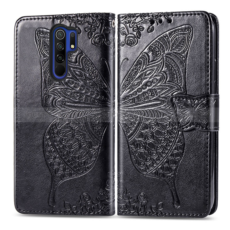 Coque Portefeuille Papillon Livre Cuir Etui Clapet pour Xiaomi Redmi 9 Prime India Plus