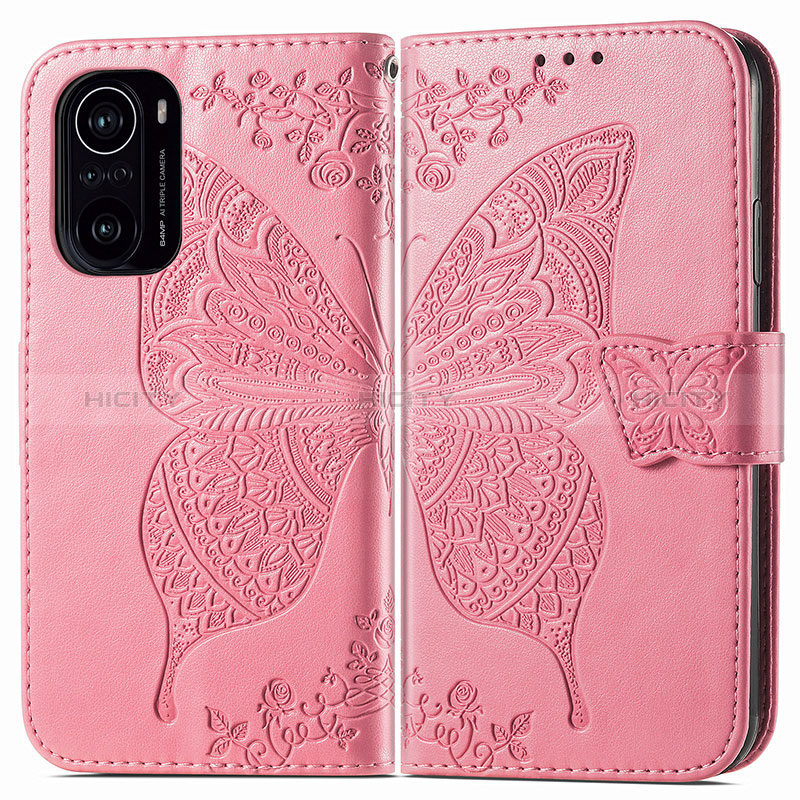 Coque Portefeuille Papillon Livre Cuir Etui Clapet pour Xiaomi Redmi K40 5G Plus