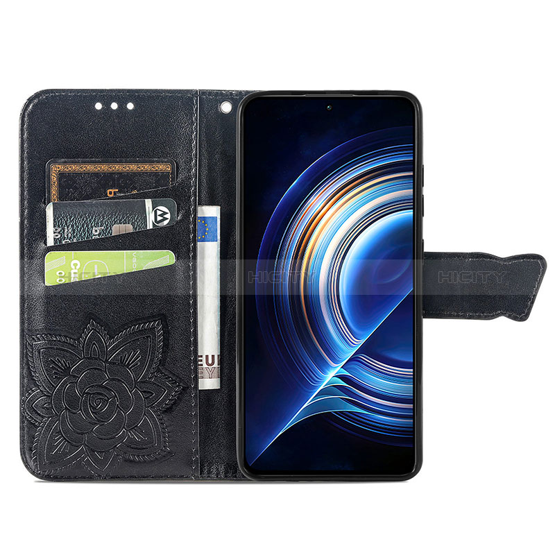 Coque Portefeuille Papillon Livre Cuir Etui Clapet pour Xiaomi Redmi K50 5G Plus