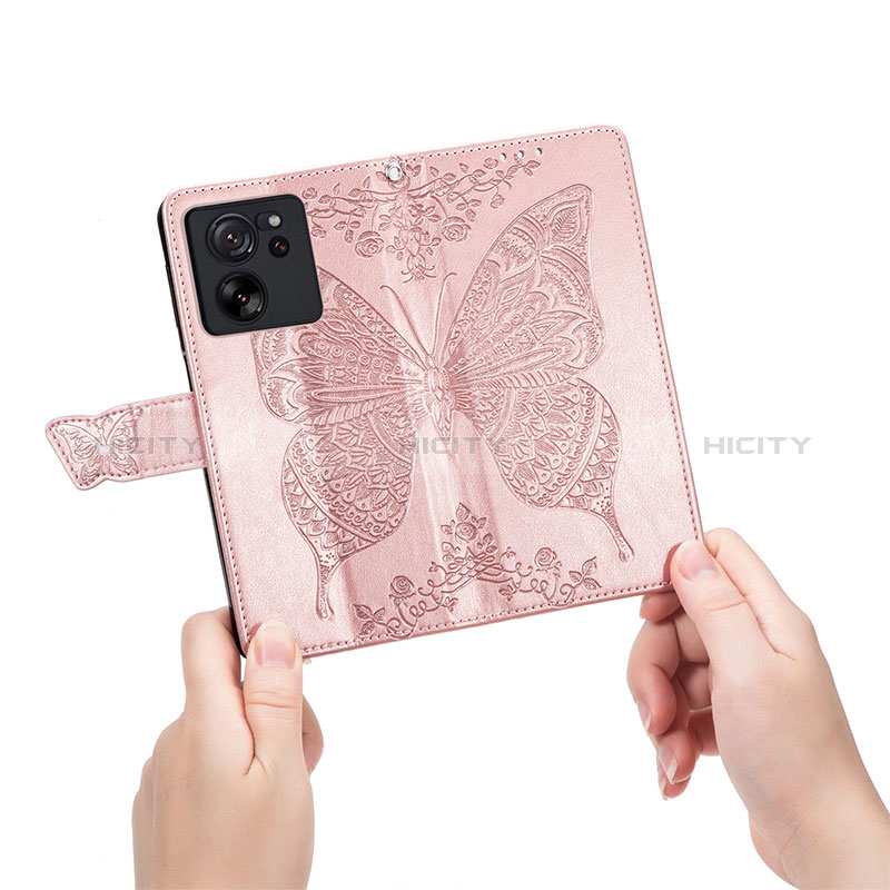 Coque Portefeuille Papillon Livre Cuir Etui Clapet pour Xiaomi Redmi K60 Ultra 5G Plus