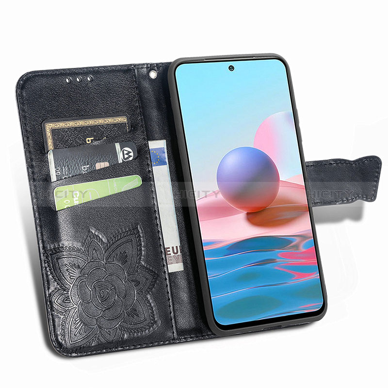 Coque Portefeuille Papillon Livre Cuir Etui Clapet pour Xiaomi Redmi Note 10S 4G Plus