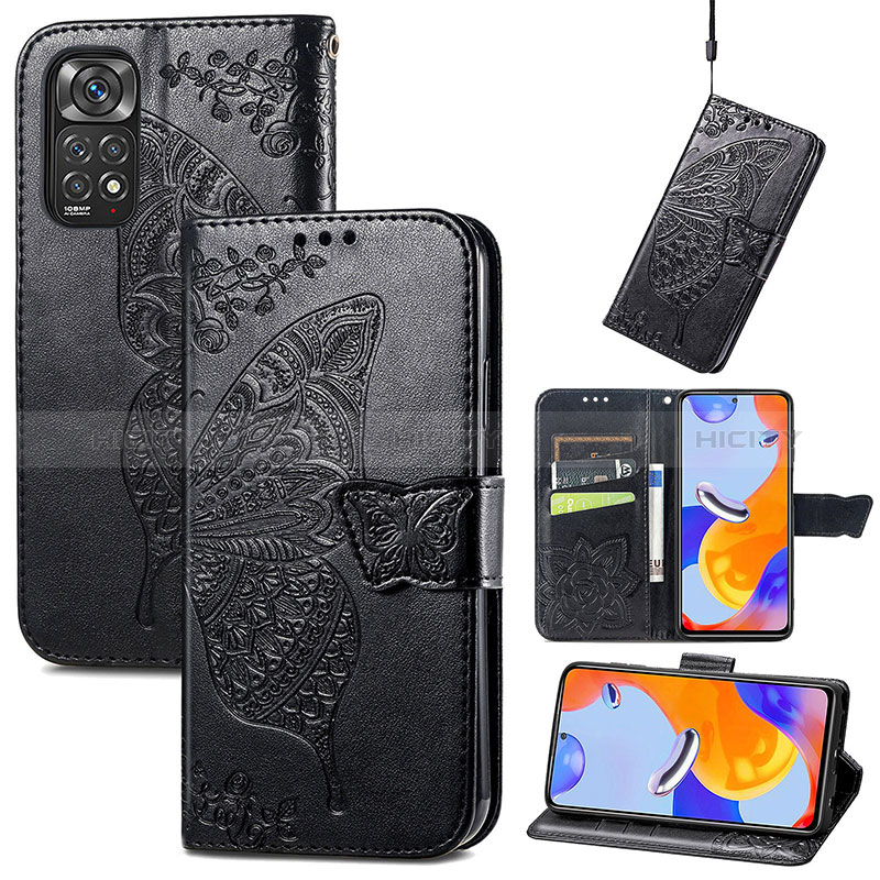 Coque Portefeuille Papillon Livre Cuir Etui Clapet pour Xiaomi Redmi Note 12 Pro 4G Plus