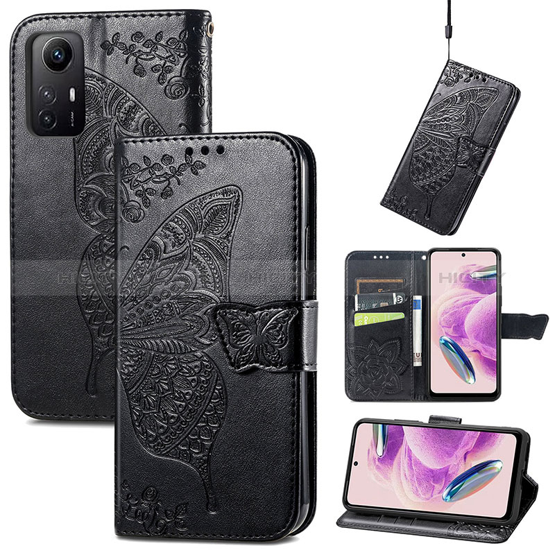 Coque Portefeuille Papillon Livre Cuir Etui Clapet pour Xiaomi Redmi Note 12S Plus