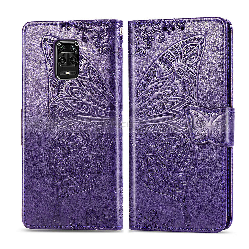 Coque Portefeuille Papillon Livre Cuir Etui Clapet pour Xiaomi Redmi Note 9 Pro Plus