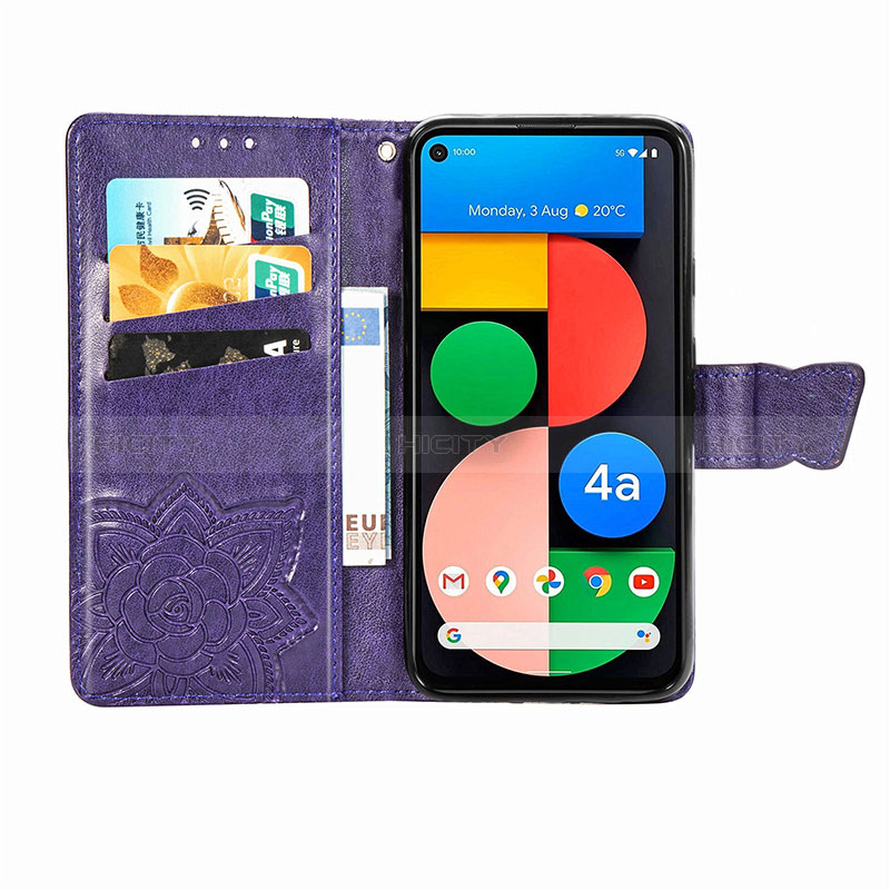 Coque Portefeuille Papillon Livre Cuir Etui Clapet S01D pour Google Pixel 5 Plus