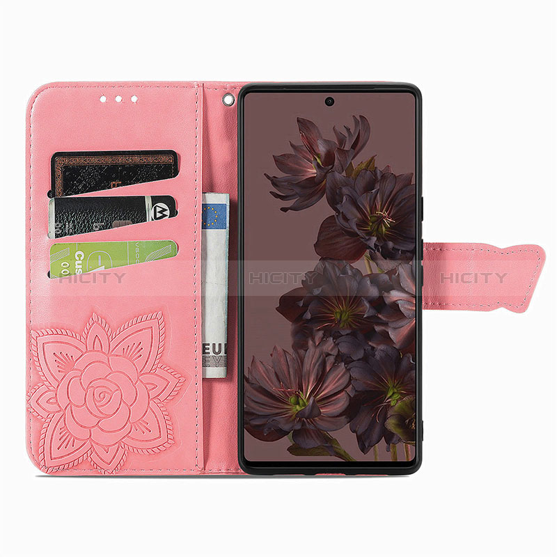 Coque Portefeuille Papillon Livre Cuir Etui Clapet S01D pour Google Pixel 7 5G Plus