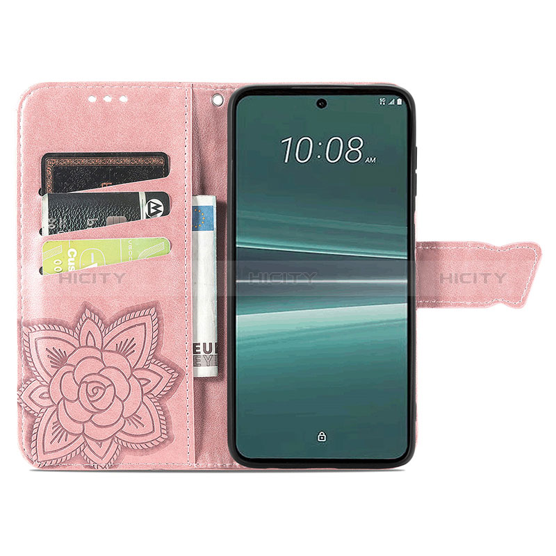 Coque Portefeuille Papillon Livre Cuir Etui Clapet S01D pour HTC U23 5G Plus