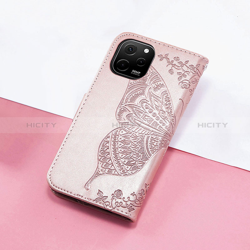 Coque Portefeuille Papillon Livre Cuir Etui Clapet S01D pour Huawei Enjoy 50z Plus