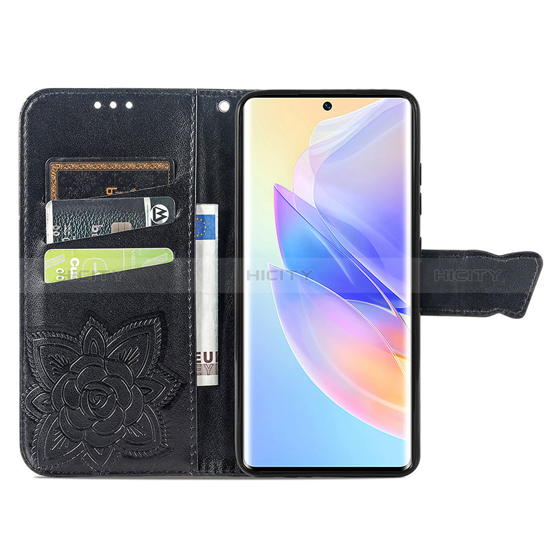 Coque Portefeuille Papillon Livre Cuir Etui Clapet S01D pour Huawei Honor 60 SE 5G Plus