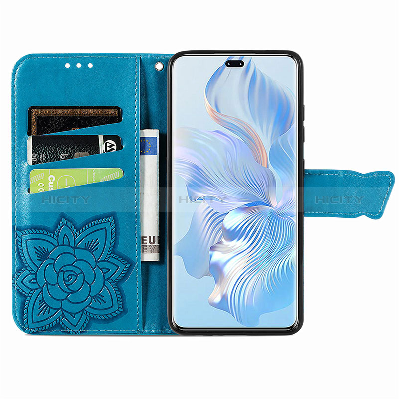 Coque Portefeuille Papillon Livre Cuir Etui Clapet S01D pour Huawei Honor 80 Pro 5G Plus