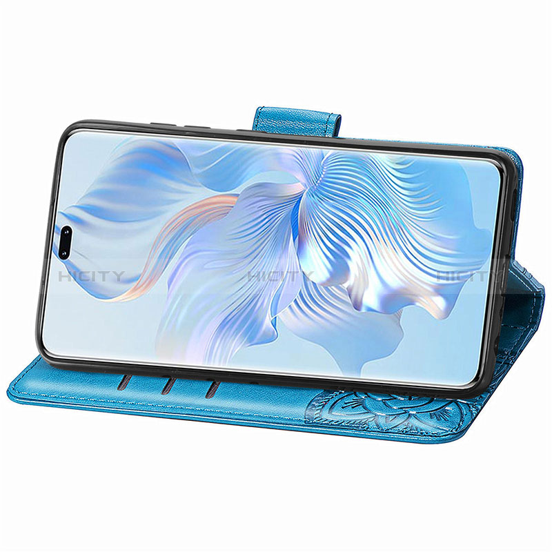 Coque Portefeuille Papillon Livre Cuir Etui Clapet S01D pour Huawei Honor 80 Pro 5G Plus