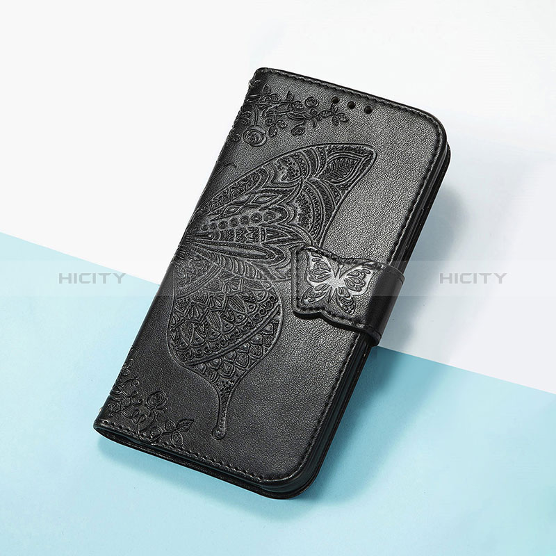 Coque Portefeuille Papillon Livre Cuir Etui Clapet S01D pour Huawei Honor 90 5G Noir Plus