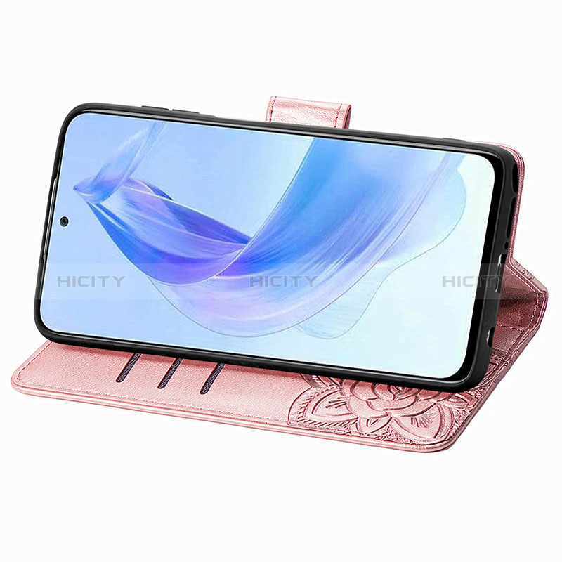 Coque Portefeuille Papillon Livre Cuir Etui Clapet S01D pour Huawei Honor 90 Lite 5G Plus