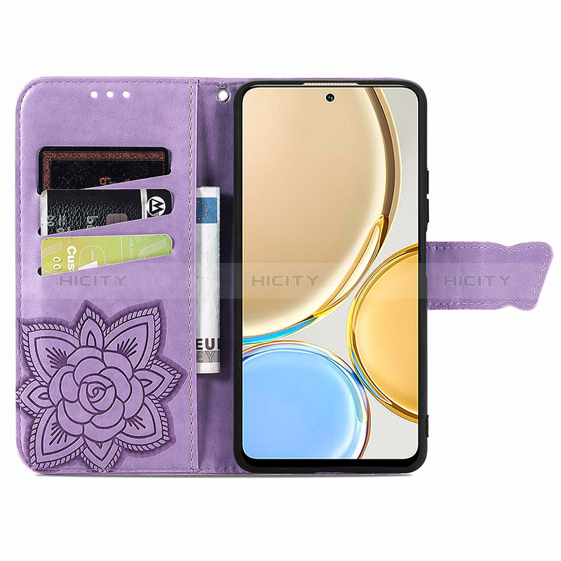 Coque Portefeuille Papillon Livre Cuir Etui Clapet S01D pour Huawei Honor X9 5G Plus