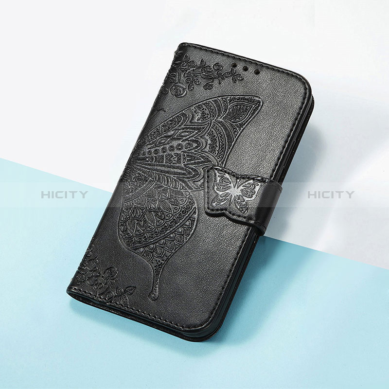 Coque Portefeuille Papillon Livre Cuir Etui Clapet S01D pour Huawei Nova 8i Noir Plus