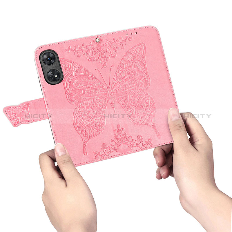 Coque Portefeuille Papillon Livre Cuir Etui Clapet S01D pour Oppo Reno8 T 4G Plus