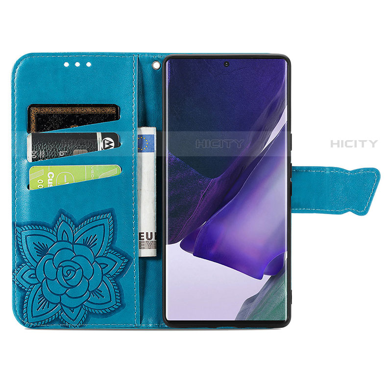 Coque Portefeuille Papillon Livre Cuir Etui Clapet S01D pour Samsung Galaxy S21 Ultra 5G Plus