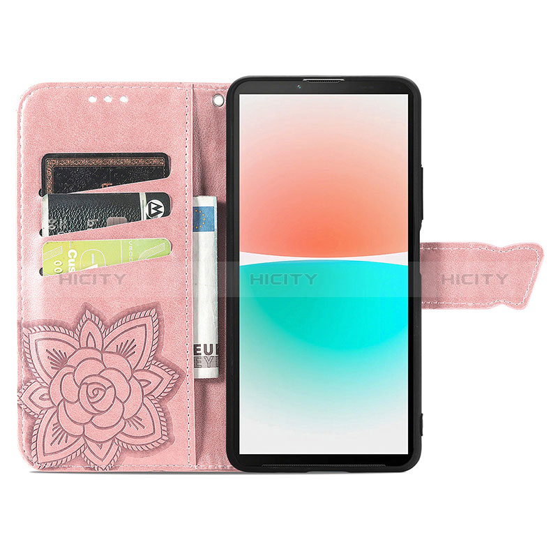 Coque Portefeuille Papillon Livre Cuir Etui Clapet S01D pour Sharp Aquos R8 Plus