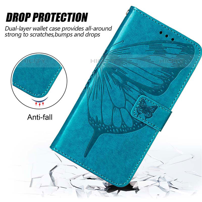 Coque Portefeuille Papillon Livre Cuir Etui Clapet Y01B pour Oppo A16s Plus