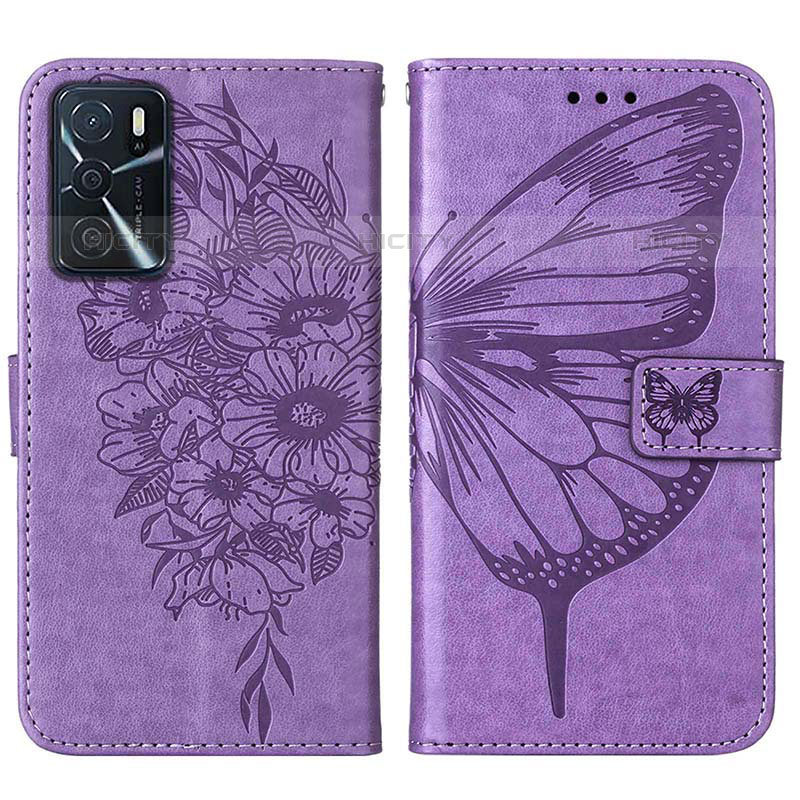 Coque Portefeuille Papillon Livre Cuir Etui Clapet Y01B pour Oppo A16s Plus