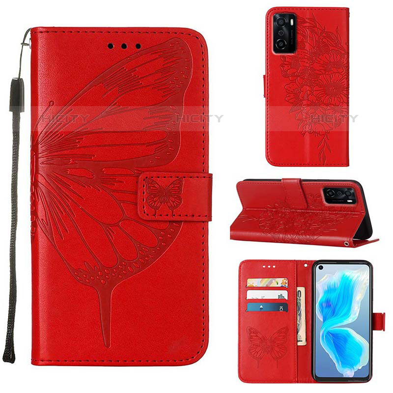 Coque Portefeuille Papillon Livre Cuir Etui Clapet Y01B pour Oppo A55S 5G Plus