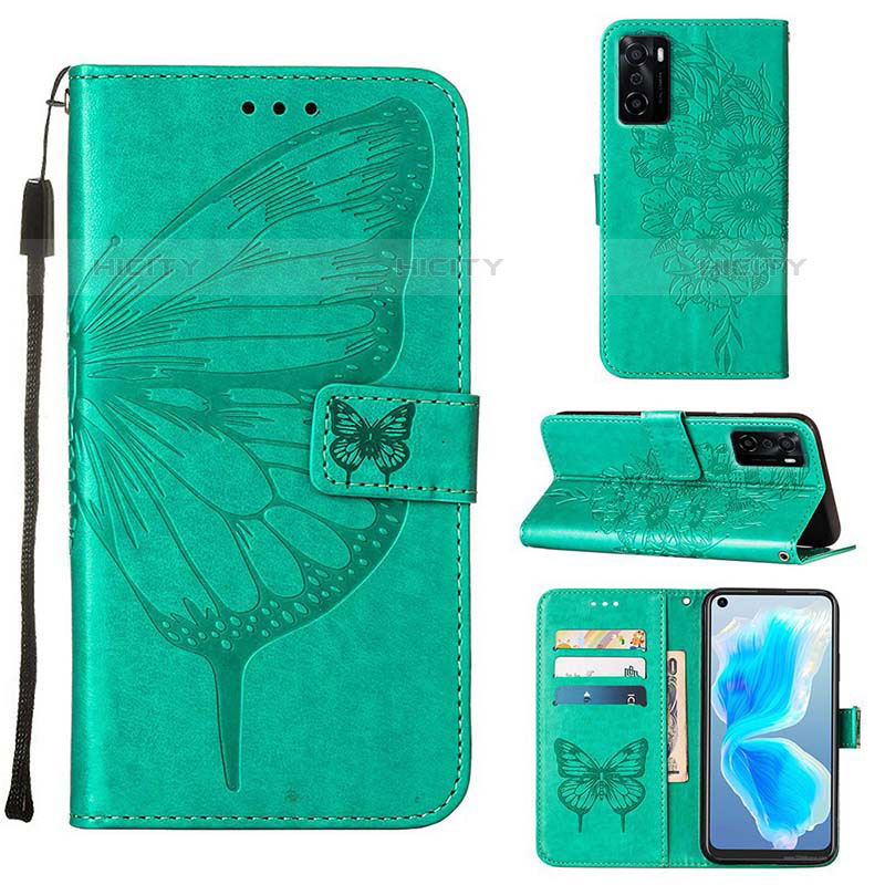 Coque Portefeuille Papillon Livre Cuir Etui Clapet Y01B pour Oppo A55S 5G Plus