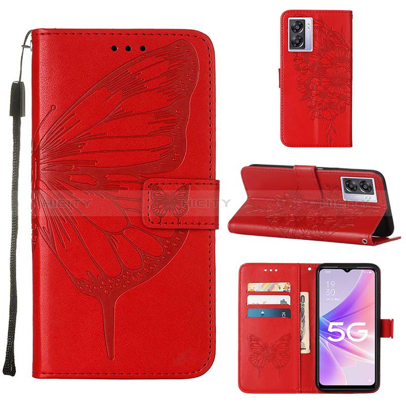 Coque Portefeuille Papillon Livre Cuir Etui Clapet Y01B pour Oppo A57 5G Plus