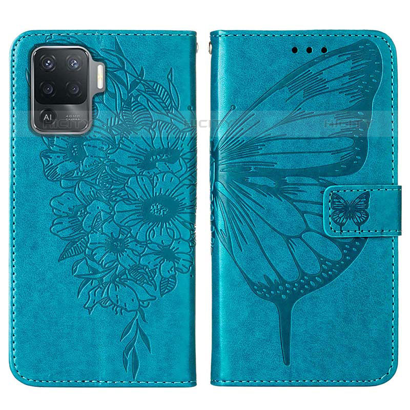 Coque Portefeuille Papillon Livre Cuir Etui Clapet Y01B pour Oppo F19 Pro Plus