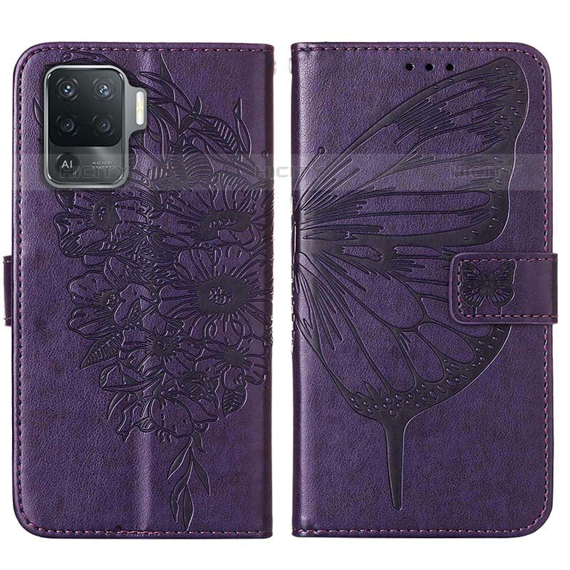 Coque Portefeuille Papillon Livre Cuir Etui Clapet Y01B pour Oppo F19 Pro Plus