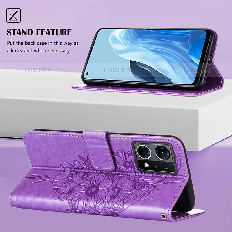 Coque Portefeuille Papillon Livre Cuir Etui Clapet Y01B pour Oppo F21 Pro 4G Plus