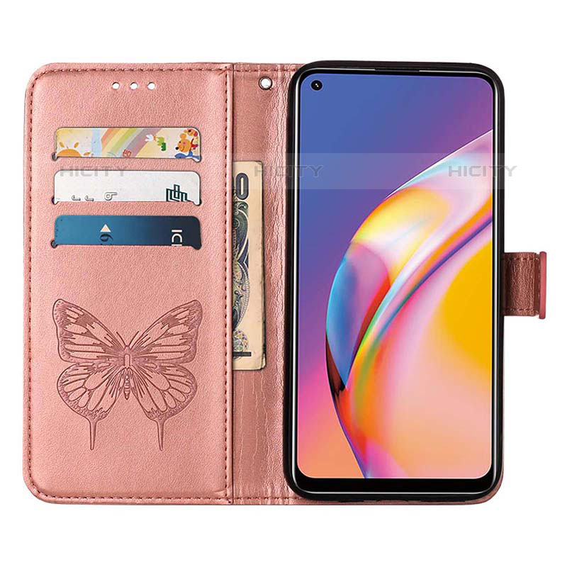 Coque Portefeuille Papillon Livre Cuir Etui Clapet Y01B pour Oppo Reno5 F Plus