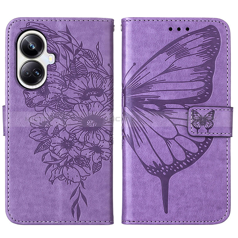 Coque Portefeuille Papillon Livre Cuir Etui Clapet Y01B pour Realme 10 Pro+ Plus 5G Plus