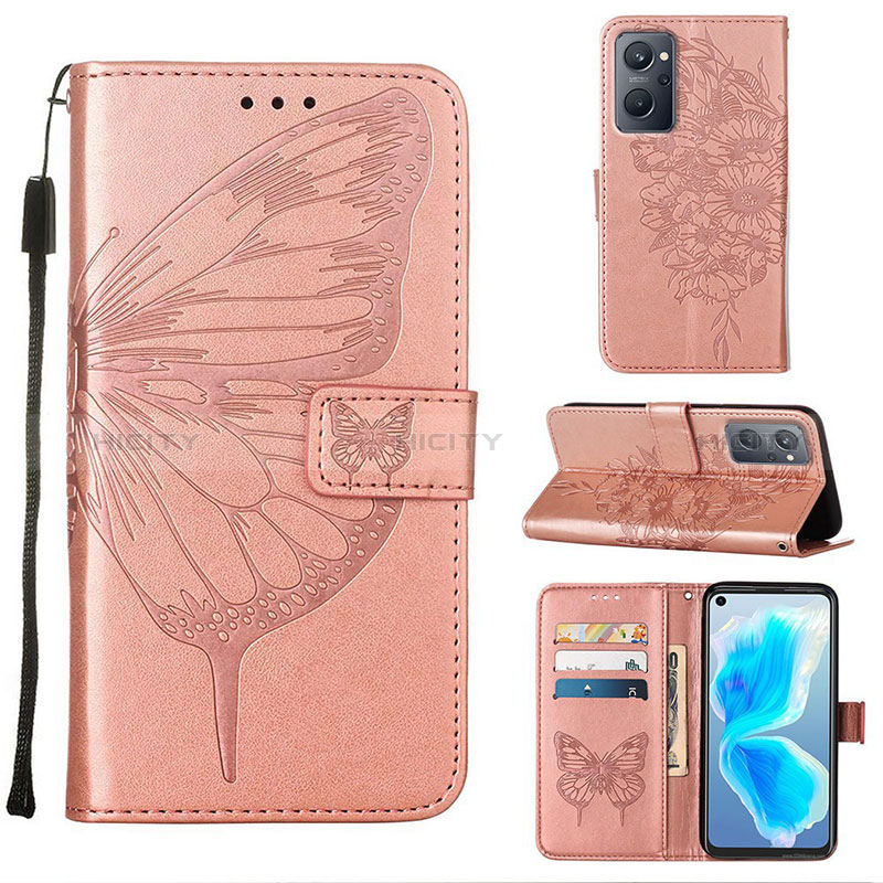 Coque Portefeuille Papillon Livre Cuir Etui Clapet Y01B pour Realme 9i 4G Plus