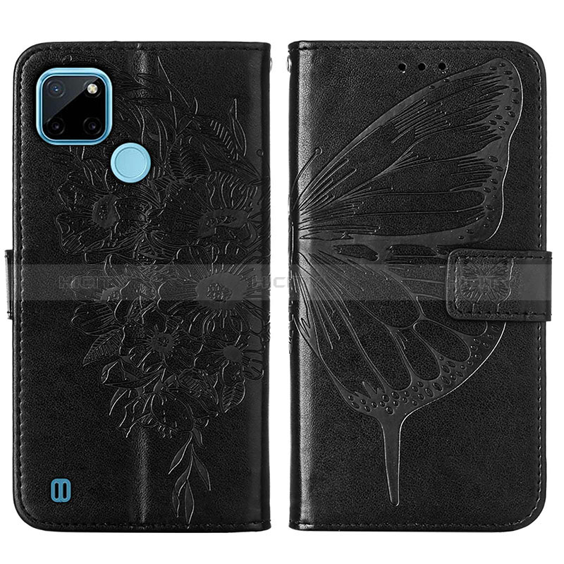 Coque Portefeuille Papillon Livre Cuir Etui Clapet Y01B pour Realme C25Y India Plus