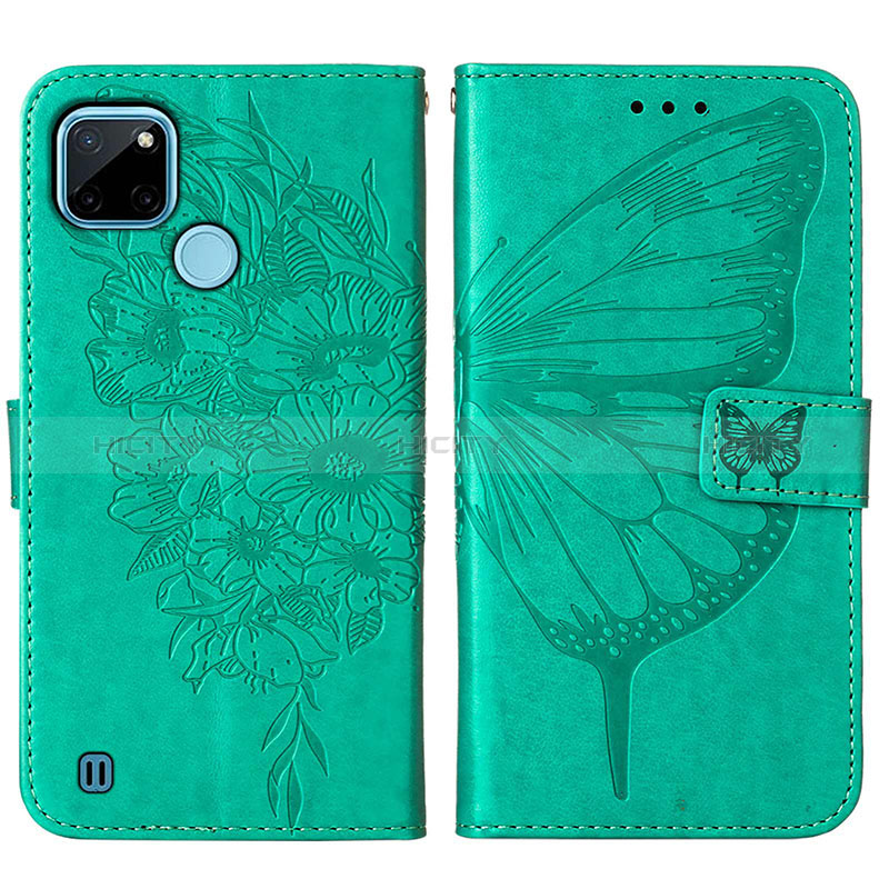 Coque Portefeuille Papillon Livre Cuir Etui Clapet Y01B pour Realme C25Y India Plus